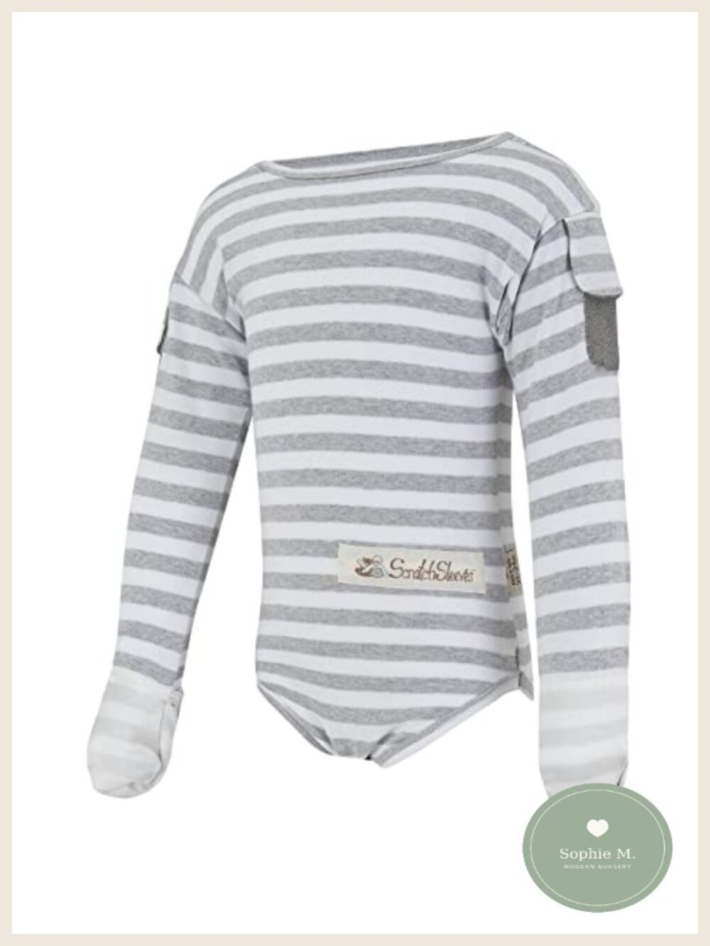 Pre-Schooler Flip-Mitt Bodysuit Silk Mitts 100% Cotton Stretch Scratch
